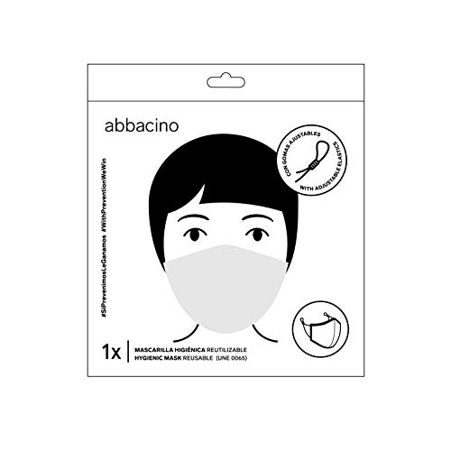 Abbacino Mascarilla unisex de adulto lavable en negro