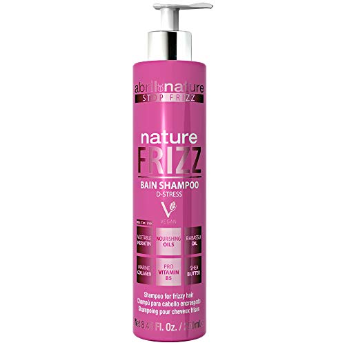 abril et nature | Champú Anti Frizz NATURE FRIZZ | Champú Profesional de Peluquería Unisex Antiencrespamiento | 100% Vegano | Nutrición, brillo y fácil peinado - 250ml