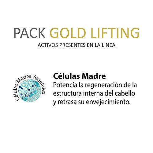 abril et nature - Pack Regalo para pelo Rizado GOLD LIFTING - Incluye Mascarilla Pelo, Sérum Pelo y Champú Pelo Rizado de Regalo - Tratamiento Profesional Rizos Perfectos y Anti Frizz