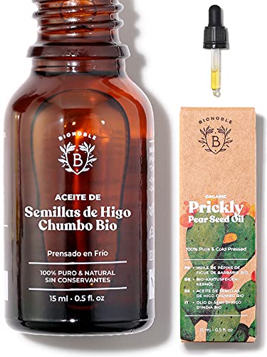 ACEITE DE HIGO CHUMBO ORGÁNICO | 100% Puro, Natural & Prensado en Frío | Rostro, Cuerpo, Cabello, Barba, Uñas | Vegano y Cruelty Free | Botella de Vidrio + Pipeta (15ml)