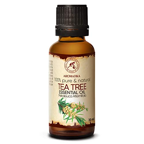 Aceite Esencial de Arbol de Té 30ml Botella - Australia - 100% Puro y Natural - Ideal para la Belleza - Aromaterapia - Difusor - Lámpara de Aroma - Cosméticos - Tea Tree Essential Oil