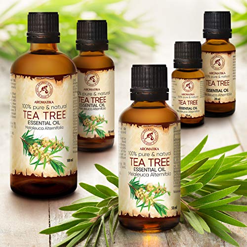 Aceite Esencial de Arbol de Té 30ml Botella - Australia - 100% Puro y Natural - Ideal para la Belleza - Aromaterapia - Difusor - Lámpara de Aroma - Cosméticos - Tea Tree Essential Oil