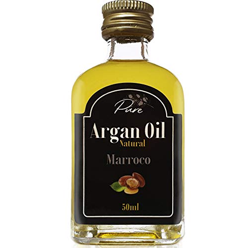 Aceite puro de Argan - 100% Natural Bio Orgánico Prensado en frío en Marruecos para la piel Pelo Barba Uñas Masaje Aceite de Marruecos 50 ml