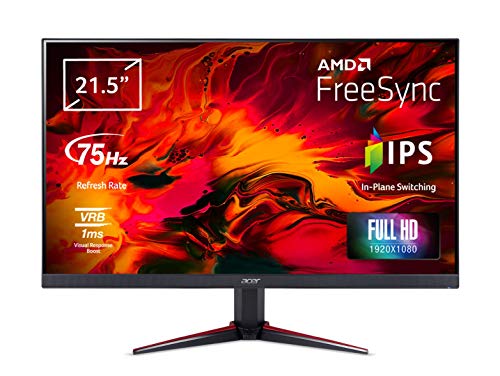 Acer Nitro VG220Q, Monitor, 1920 X 1080 Pixeles, Full HD, Led, 1 Ms, 54.6 cm (21.5"), Negro