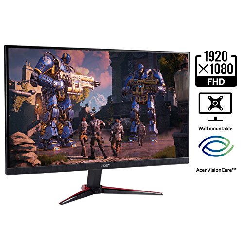 Acer Nitro VG240Y bmiix 23.8" Full HD (1920 x 1080) IPS Monitor con tecnología AMD Radeon FREESYNC - 1ms VRB | 75Hz Refresh | (2 x puertos HDMI y 1 x VGA), negro