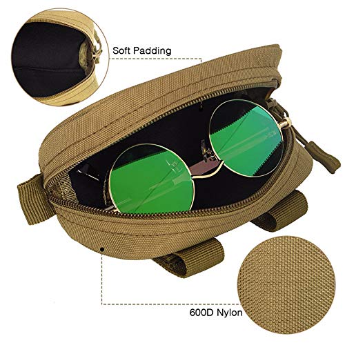 ACEXIER Tactical Molle Gafas Estuche de transporte Gafas de sol portátiles duras para exteriores Estuche para gafas Estuche protector impermeable a prueba de golpes Accesorios para gafas