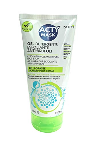 Acty Mask Gel Facial Limpiador Exfoliante Anti Espinillas Pieles Grasas 150 Ml 150 ml