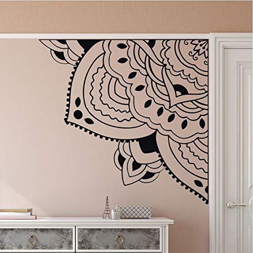 Adhesivo decorativo para pared, diseño de mandala, para puerta, ventana, decoración de cuarto, mandala, decoración de pared, regalo femenino A8, 59 x 57 cm