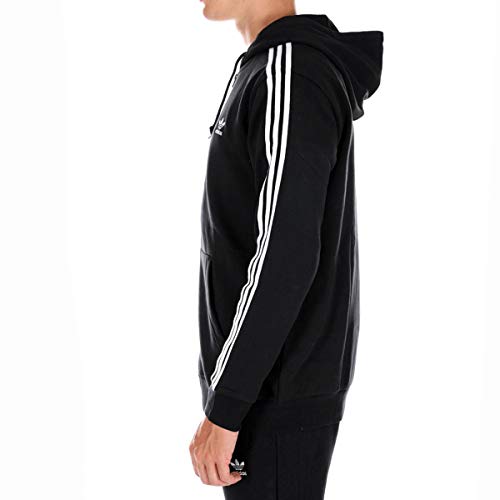 adidas 3-Stripes FZ Sudadera, Hombre, Black, M