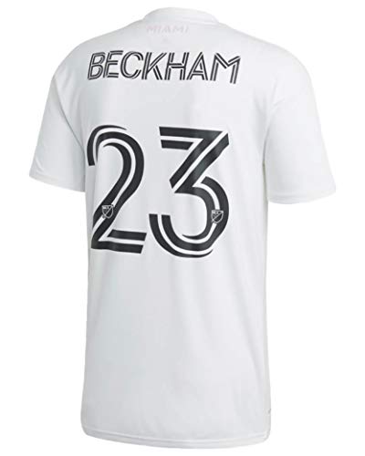 adidas Inter Miami FC 2020-21 Home Away Beckham Jersey (Youth US Size Large) White/Pink