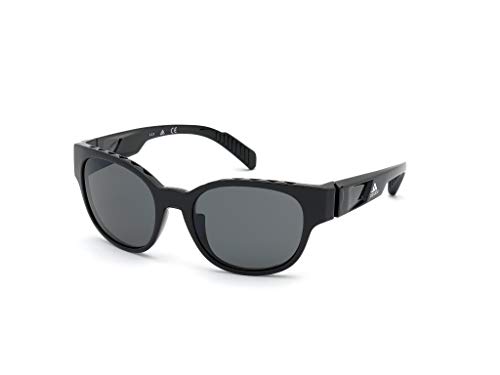 adidas SP0009 Gafas, Shiny Black/Smoke Polarized, 55 Unisex Adulto