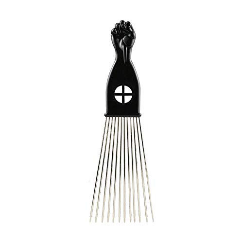 African Hair Selecciones Puño Escoja Metal de punta Afro peines de peluquería cepillo de modelado del sistema de herramienta para todo tipo de cabello