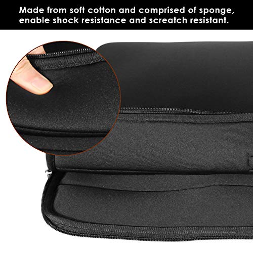 AGPTEK 17 Pulgadas Funda Protectora de ordenador portátil, Funda para computadora portátil, Bolsa de mano para computadora portátil para Tableta iPad Tab y laptops, notebooks, MacBook Air (Negro)