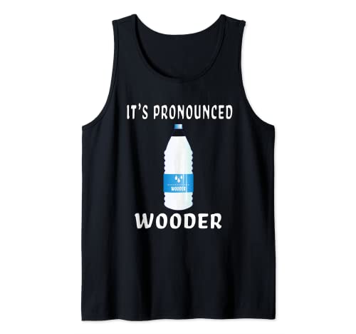 Agua Divertida pronunciada Wooder Jawn New Jersey Philly Folk Camiseta sin Mangas