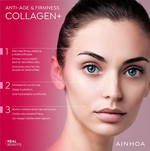 AINHOA Cosmetics – COLLAGEN+ Crema Firmeza y Volumen 50 ml – Tratamiento Facial Antiedad, Reafirmante e Hidratante con Colágeno marino para Mujer - Día y Noche- Calidad Profesional