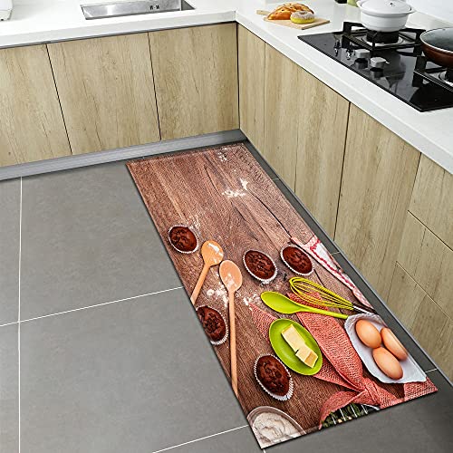 Alfombra de Cocina de Especias, Alfombrilla para Puerta del hogar, Dormitorio, Sala de Estar, Alfombra Larga, Pasillo, balcón, Alfombrilla Antideslizante n. ° 10, 40X60cm