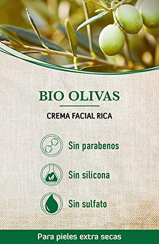 alkmene crema facial hidratante con oliva orgánica - Crema de la cara especial para pieles secas - sin siliconas, parabenos ni PEGs, SLS y SLES - (1x 50 ml)