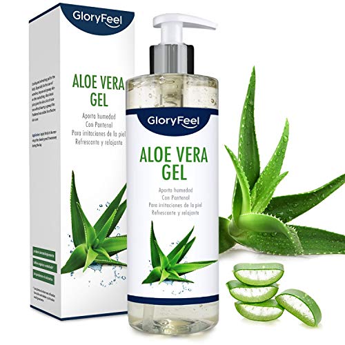 Aloe Vera Puro 500ml - Cultivo controlado 100% ecológico - Hidratante natural - Loción calmante y refrescante para despues del sol - Probado dermatologicamente - Para todo tipo de piel