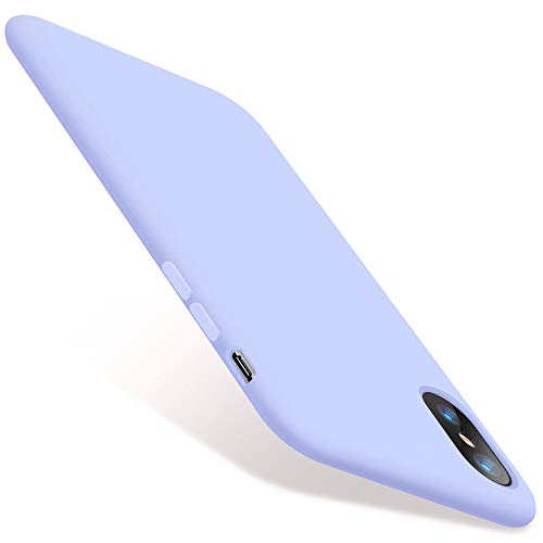 Alsoar Compatible para Funda iPhone 11 2019 (6.1 Inch) Ultra Suave Líquido de Silicona Gel Carcasa Slim con Forro de Gamuza de Microfibra Cojín Cover Bumper Protección Case (Azul Cielo)