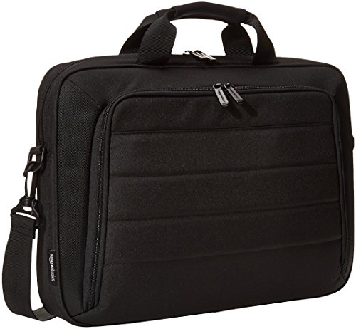 Amazon Basics – Maletín para ordenadores portátiles y tabletas, negro, 40 cm