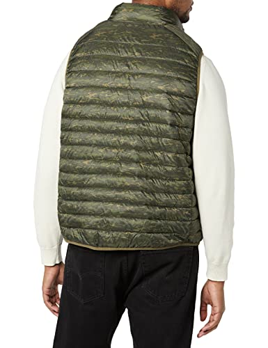 Amazon Essentials Lightweight Water-Resistant Packable Puffer Vest Chaleco de plumón, Verde, Tigre/Camuflaje, L