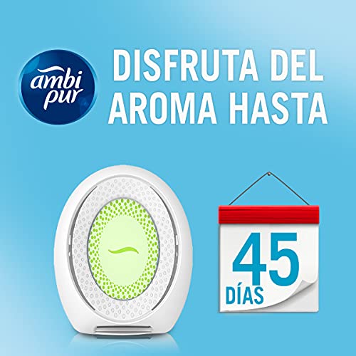 Ambipur Ambientador Casa para Baño (8 x 45 días), Elimina y Previene los Malos Olores, Fragancia Hierba Fresca, Mega Pack