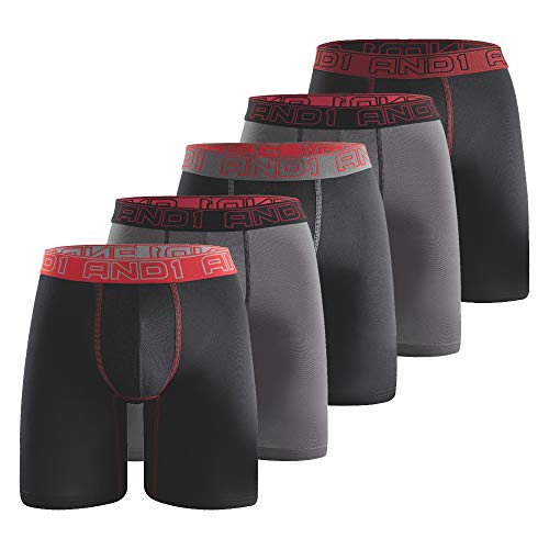 AND1 Bóxer Hombre Pack de 5 Algodon Calzoncillos Multicolor Ropa Interior Basic Underwear Deporte (5 Pack,M)