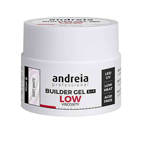 Andreia Professional Profection Builder Gel 3 en 1 - Construcción de uñas trifásica - Blanco suave 44g