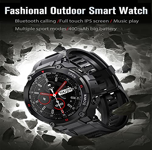 ANSUNG Relojes Inteligente Hombre,Smartwatch con Llamadas Pulsómetro Presión Arterial, Monito de Sueño,Podómetro Pulsera Reloj Impermeable para Android iOS y Xiaomi Huawei iPhone（ Negro）