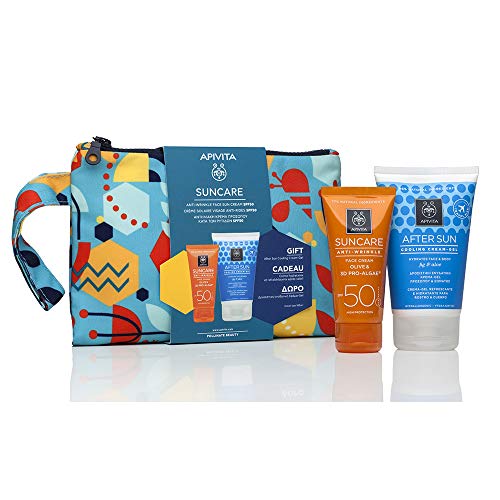 APIVITA SUNCARE Crema Facial Antiarrugas SPF50 + Regalo Aftersun 100ml + Regalo Neceser