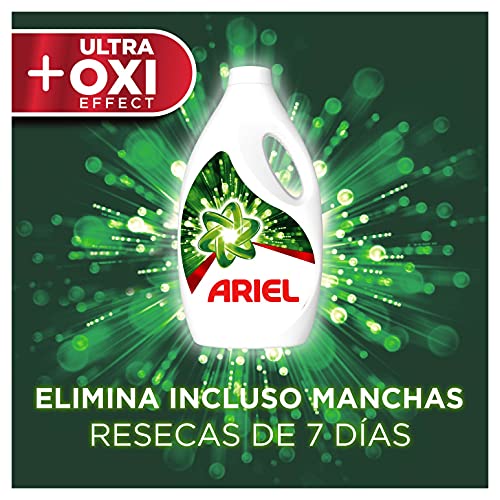 Ariel Detergente Lavadora Líquido, 108 Lavados (4 x 27), Efecto Oxi Quitamanchas