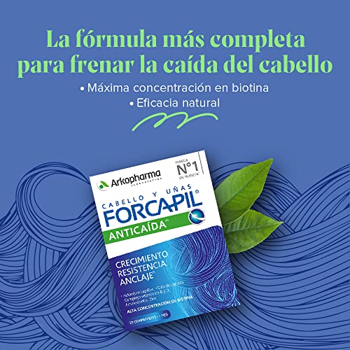 Arkopharma Forcapil Anticaída Pack Tratamiento 3 Meses, Ayuda a Reducir Caída del Cabello, Crecimiento, Resistencia y Anclaje, Alta Concentración en Biotina, Complemento Alimenticio