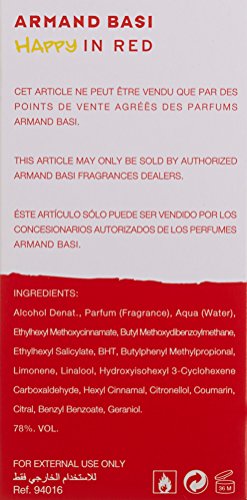 Armand Basi Happy In Red, Agua de tocador para mujeres - 50 ml.