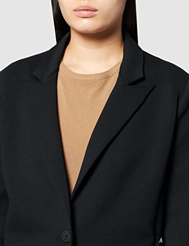 Armani Exchange Crepe Blazer with Shiny Sequins Pockets Casual de Negocios, Black, 6 para Mujer