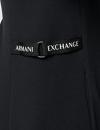 Armani Exchange Crepe Blazer with Shiny Sequins Pockets Casual de Negocios, Black, 6 para Mujer