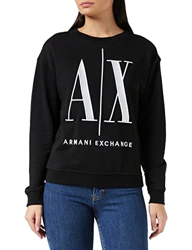 Armani Exchange Icon Project Sudadera, (Black 1200), Large para Mujer