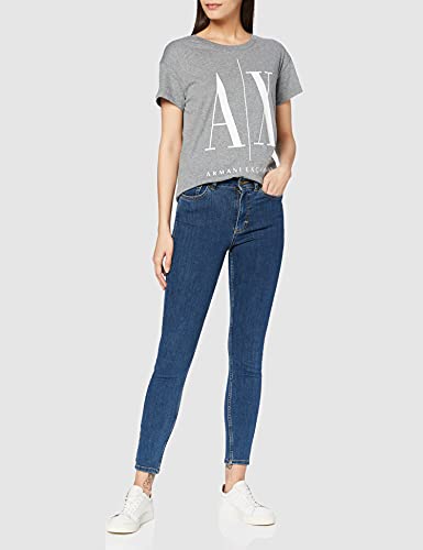 Armani Exchange Icontee Logo Camiseta, (Bc09 Grey 3930), Medium para Mujer