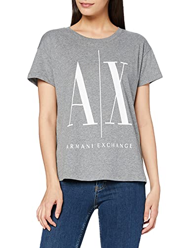 Armani Exchange Icontee Logo Camiseta, (Bc09 Grey 3930), Medium para Mujer