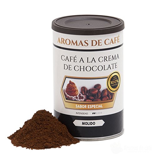 Aromas de Café - Café a la Crema de Chocolate 100% Arábica Tostado en Grano/Café Tostado en Grano Sabor Chocolate Intensidad Suave e Intenso, 100 GR