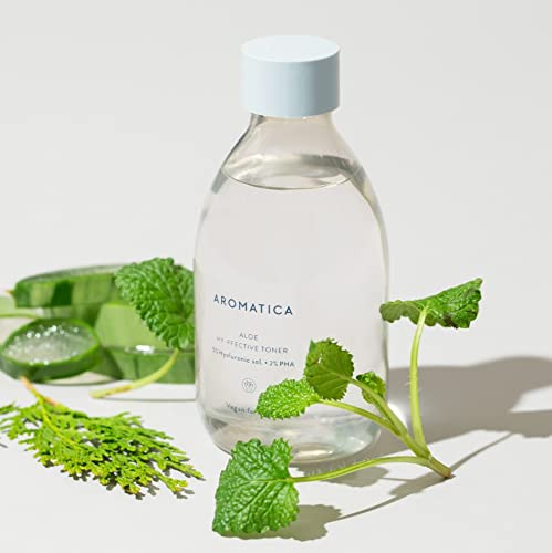 Aromatica - Tónico de aloe hi-fective (200 ml, 5% ácido hialurónico y 2% PHA, K-Beauty)