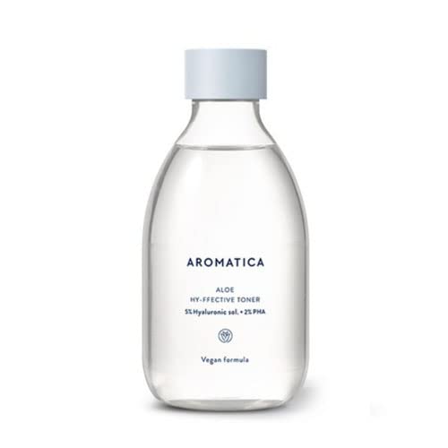 Aromatica - Tónico de aloe hi-fective (200 ml, 5% ácido hialurónico y 2% PHA, K-Beauty)