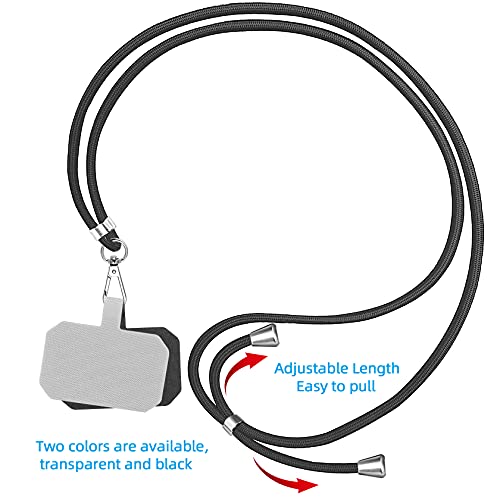 AROYI 2 Unidades Parche paraTeléfono Cadena paraTeléfono Móvil , Cordón Correa para el Cuello Correa para el Cuello Desmontable Compatible con la mayoría de los teléfonos Inteligentes