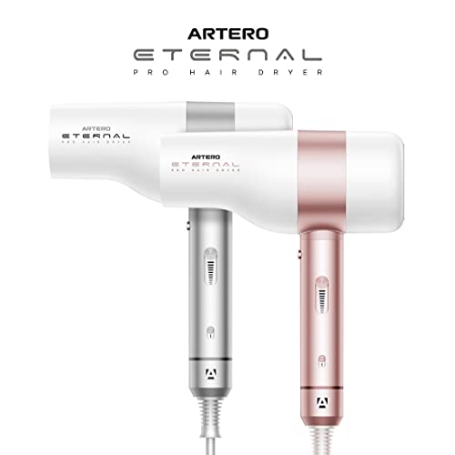 Artero Eternal. Secador de pelo Brushless 8000 horas de duración. Secador de Pelo Profesional Iónico 2000W. Pantalla LCD (Pink)