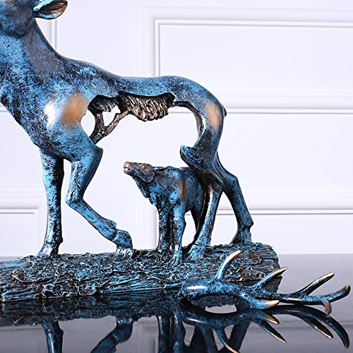 Artesanías decoración NUEVA MADRE CHINA Y NIÑO DEREAD DE DEER DERECE DE DECURACIÓN DE LA ATRADA DE LA ACUERDA DE LA RESINA DE LA ESCULTURA DE LA ESCUELA DE LA OFICINA DE LA OFICINA DE LA OFICINA DE LA