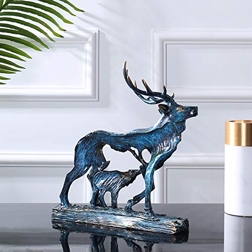 Artesanías decoración NUEVA MADRE CHINA Y NIÑO DEREAD DE DEER DERECE DE DECURACIÓN DE LA ATRADA DE LA ACUERDA DE LA RESINA DE LA ESCULTURA DE LA ESCUELA DE LA OFICINA DE LA OFICINA DE LA OFICINA DE LA