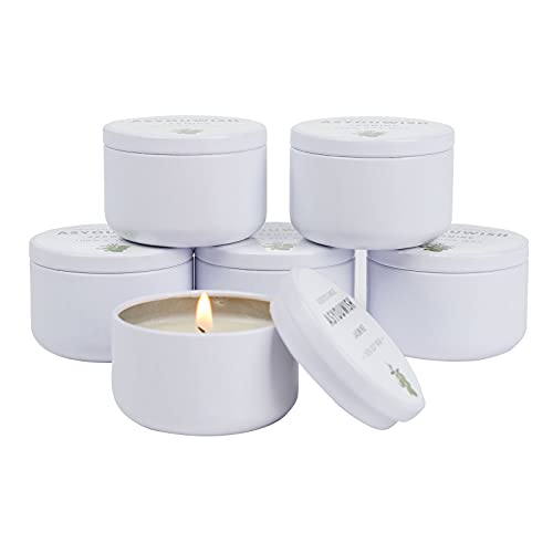 ASYOUWISH Vela Perfumada, Aroma de Higo de 6 x 1.3 Oz, Adecuada Para Amigos, Familia, Cumpleaños, Boda, Juego de Velas de Navidad