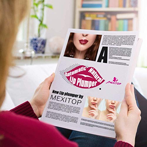 Aumentador de labios - Mexitop Máquina de Aumento de Labios Inteligente (Tiempo, Succión) - Pantalla digital, Carga por USB Lip Plumper – Almohadilla de Maquillaje Adicional Incluida