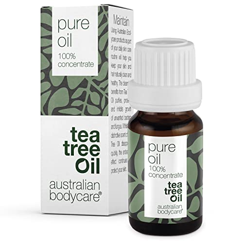 Australian Bodycare Pure Oil, 100% Tea Tree Oil, 10ml | El aceite de árbol de té de grado farmacéutico calma las irritaciones comunes de la piel | Aceites esenciales de aromaterapia I Natural