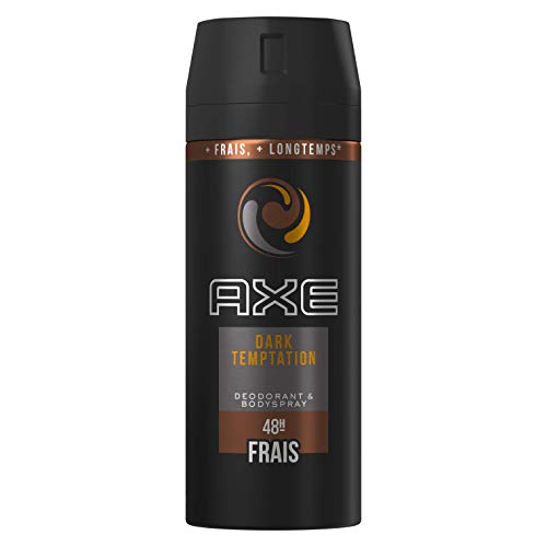 AXE Dark Temptation Déodorant Homme Spray Antibactérien, Fraîcheur 48h, Pour Sentir Bon Toute La Journée, Contre Les Mauvaises Odeurs (lot De 6x150ml), Amber, 900 Mililitro