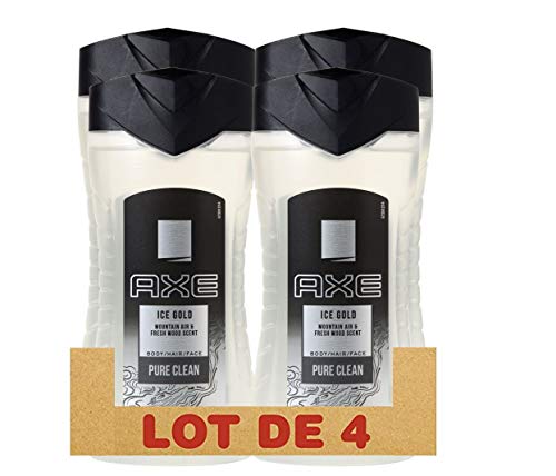 Axe Gel de ducha Ice Gold 250 ml – Lote de 4